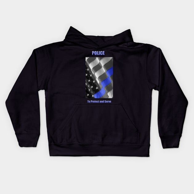 Police Kids Hoodie by robophoto